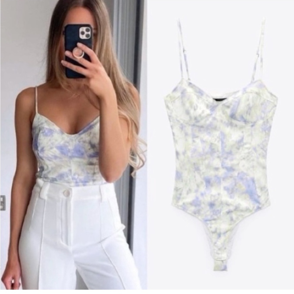 BNWT Zara Tye Dye Bustier Bodysuit